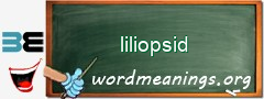 WordMeaning blackboard for liliopsid